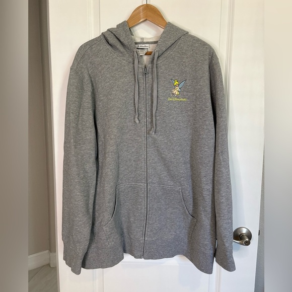 Disney Parks Tinkerbell Embroidered Gray Full Zip Hoodie Size 3X - Picture 7 of 8